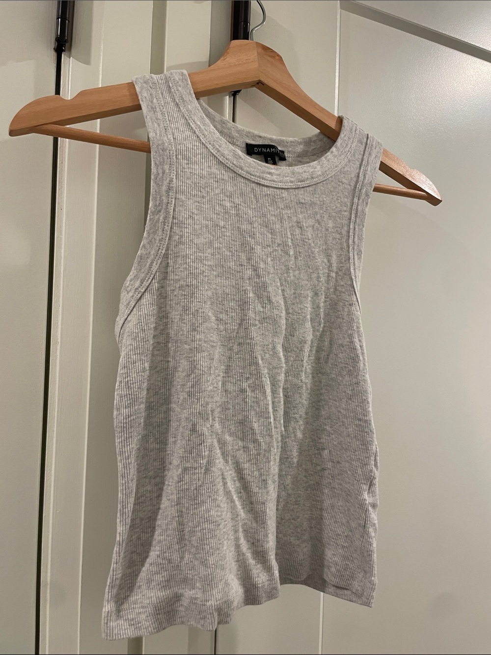 Dynamite Light Gray Ribbed Racerback Tank - Picture 2 of 4